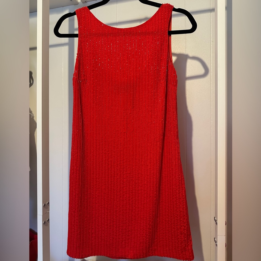 Free People Red Beaded Dress